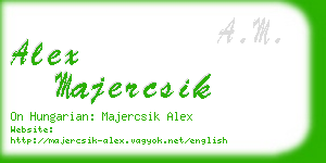 alex majercsik business card